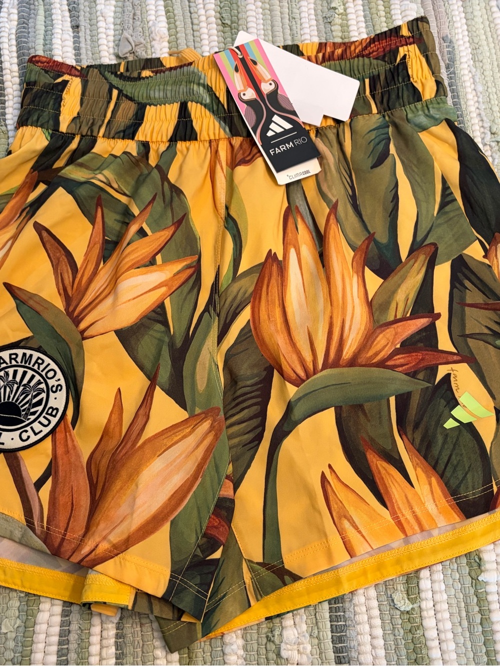 HTF Adidas x Farm Rio Tropical Club Pacer Shorts - NWT Size S - Gorgeous